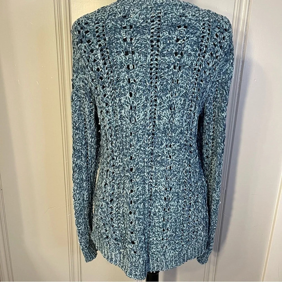 Soft Surroundings Windsor park chenille sweater Ocean blue colors size M - Picture 5 of 7
